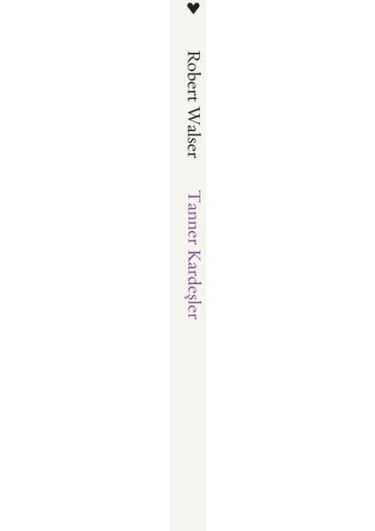 Tanner Kardeşler - Robert Walser fiyatları