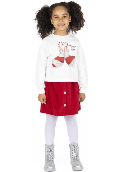 Kız Çocuk Baskılı Sweatshirt