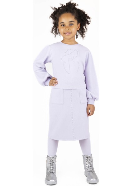 Kız Çocuk Baskılı Sweatshirt