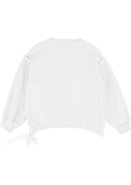 Kız Çocuk Bel Kısmı Büzgülü Sweatshirt modelleri