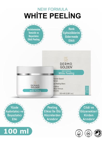 Dg Dermo Golden White Peeling Beyazlatıcı Etki Ölü Hücrelerden Arındırıcı 100 ml