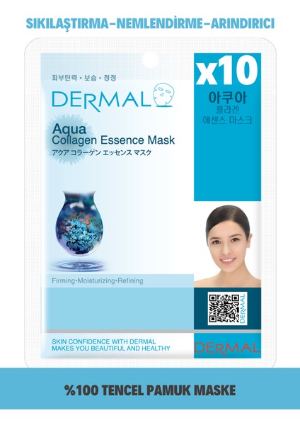 10'lu Aqua & Özlü Tek Kullanımlık Cilt Bakım Maskeleri