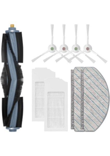 Ecovacs Deebot T10 Plus Robotlu Süpürge Yedek Parça Aksesuarları Ana Fırça Yan Fırça Hepa Filtre (Yurt Dışından)