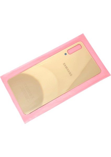 Samsung Galaxy A7 A750 Arka Pil Batarya Kapağı Cam Gold