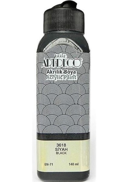 Siyah 140ML Akrilik Boya 3618