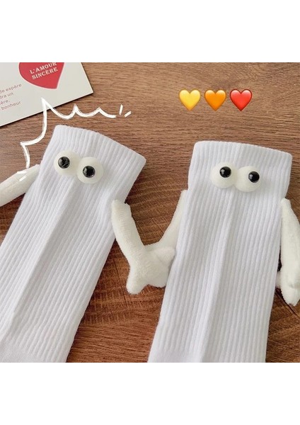 1 Çift Mıknatıslı El Ele Tutuşan Çorap, Unisex Arkadaşlık/sevgili Çorabı