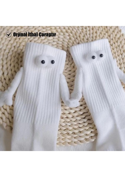 1 Çift Mıknatıslı El Ele Tutuşan Çorap, Unisex Arkadaşlık/sevgili Çorabı