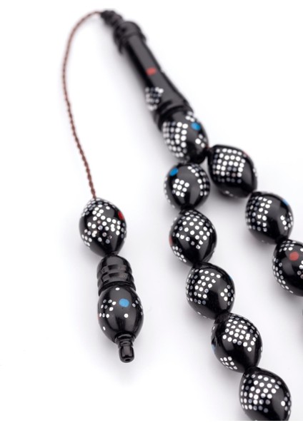 Geometrik Zanaat Dörtgen Motif İşlemeli 17'lik Kuka Tesbih fiyatları