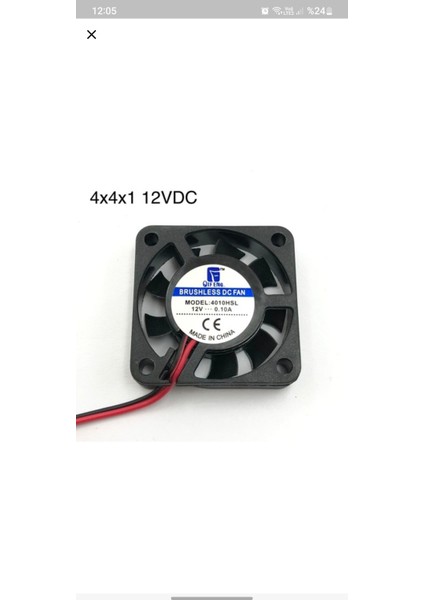 Fan 40X40X10 mm 12 Volt Fan 10 Adet