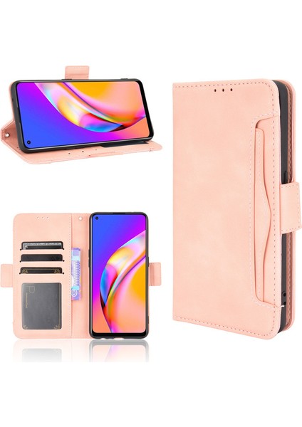 Oppo Reno 5 Lite Kart Yuvalı Deri Cüzdan Telefon Kılıfı (Yurt Dışından)