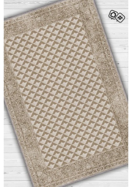 Etnik Desenli Kahverenkli Renkli Halı Vintage Bordürlü Halı Geometrik Desenli Dijital Baskı Halı fiyatları