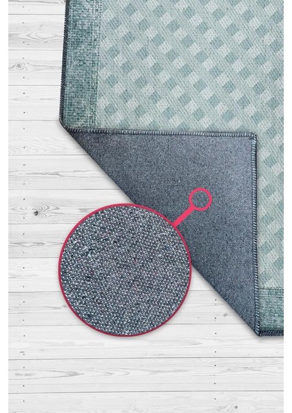 Etnik Desenli Mavi Renkli Halı Vintage Bordürlü Halı Geometrik Desenli Dijital Baskı Halı modelleri