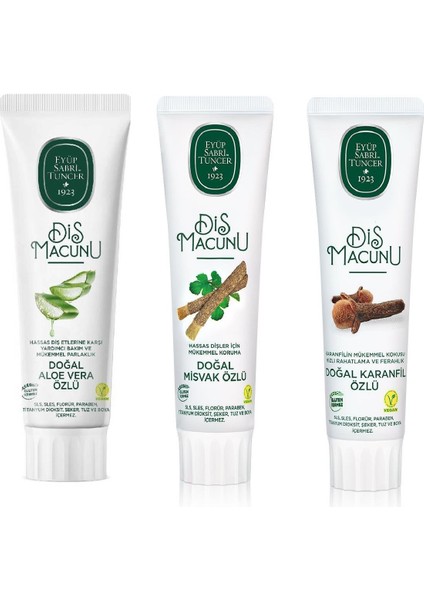 Karanfil,aloe Vera, Misvak Diş Macunları