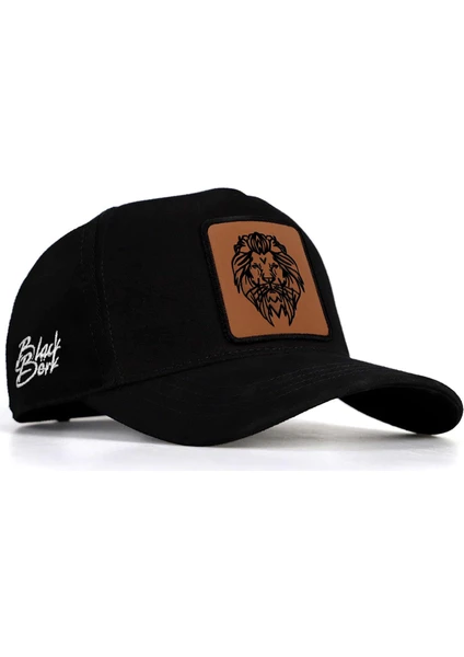 BlackBörk V1 Baseball Aslan - 13 Kod Logolu Unisex Siyah Şapka (Cap)