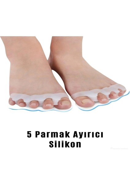 Ayak 5 Parmak Ayırıcı Makaralı Bunyon Silikon Geçmeli Gece Aparatı