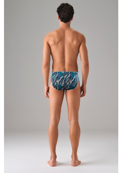 Erkek Akuatik Desenli Slip 1019