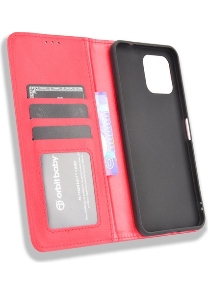 Oukitel C21 Pro Kart Yuvalı Deri Cüzdan Telefon Kılıfı (Yurt Dışından)