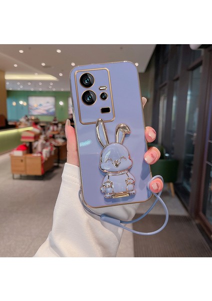 Vivo Iqoo 11 Pro Elektroliz Tavşan Telefon Kılıfı (Yurt Dışından)