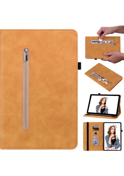 Deri Tablet Kılıfı Samsung Galaxy Tab A8 10.5 2021/A8 10.5 Lte Darbeye Dayanıklı Koruyucu Tablet Kılıfı (Yurt Dışından)