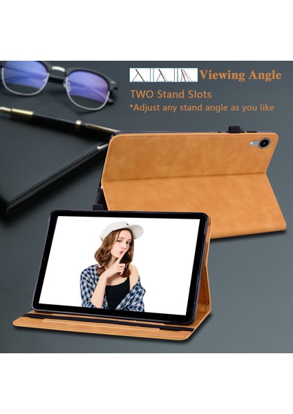 Deri Tablet Kılıfı Samsung Galaxy Tab A8 10.5 2021/A8 10.5 Lte Darbeye Dayanıklı Koruyucu Tablet Kılıfı (Yurt Dışından)