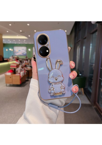 Huawei P50 Elektroliz Tavşan Telefon Kılıfı (Yurt Dışından)
