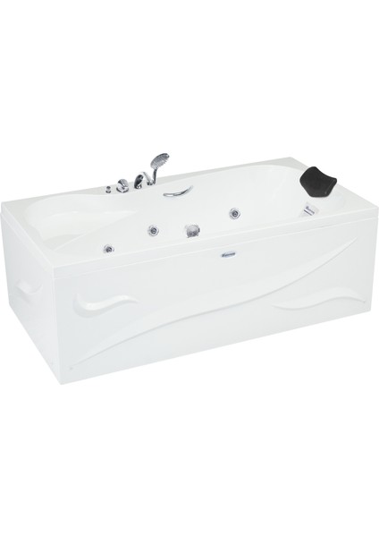 Lakewood Jakuzi 160x80, H55 Rest Hidromasaj Sistemli Küvet (Gövde + Metal Ayak + Ön-yan Panel)