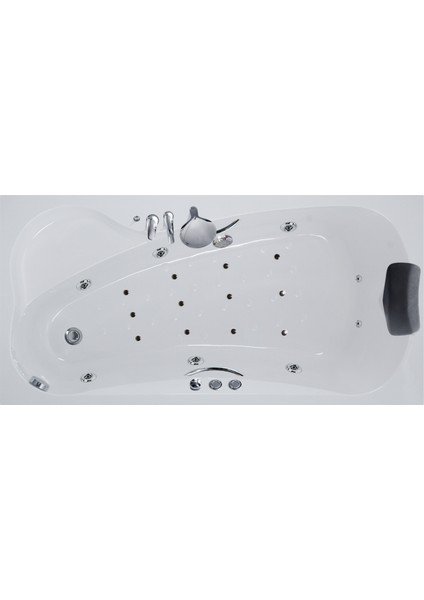 Lakewood Jakuzi 160x80, H55 Rest Hidromasaj Sistemli Küvet (Gövde + Metal Ayak + Ön-yan Panel)