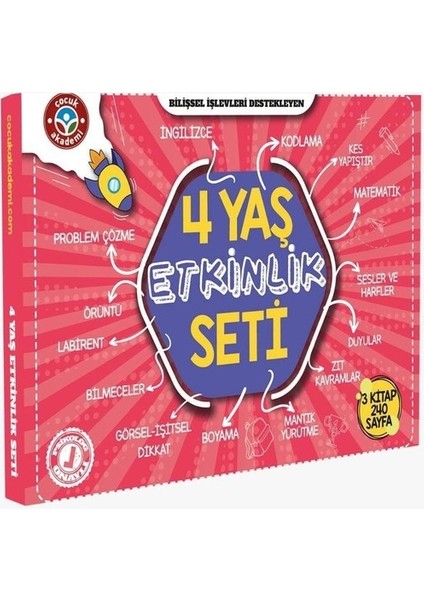 4 Yaş Dikkat ve Etkinlik Seti modelleri