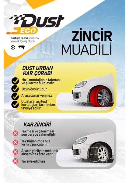 Eco Kar Çorabı - Oto Lastik Kar Zinciri Çorabı Kar Çorabı