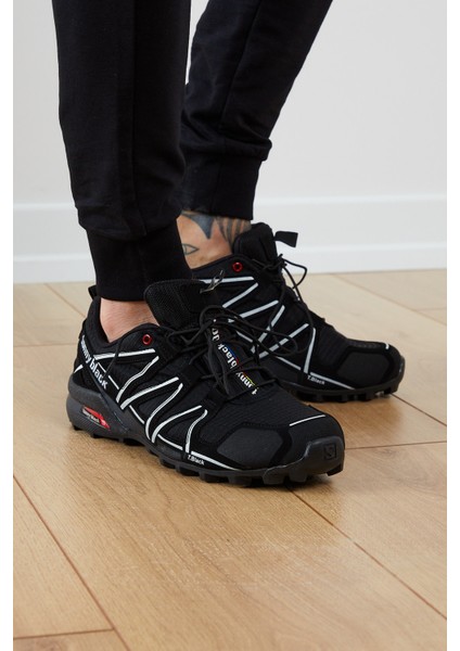 Erkek Siyah Beyaz Trekkıng Ayakkabı TB160