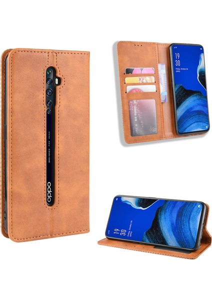 Oppo Reno 2f / Reno2 F Cüzdan Deri Flip Telefon Kılıfı (Yurt Dışından)