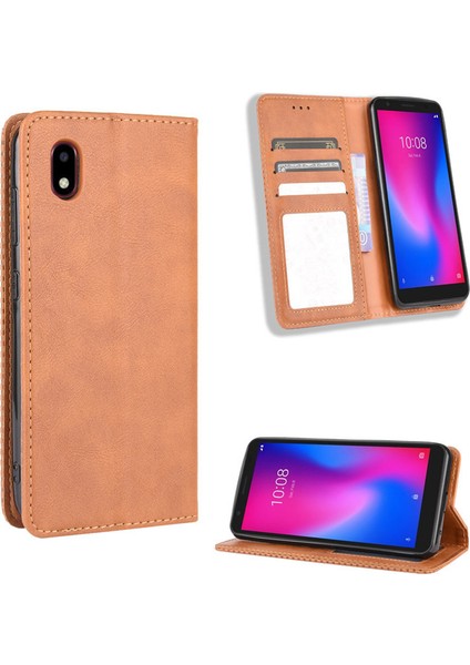 Zte Blade A3 2020 Kart Yuvalı Deri Cüzdan Telefon Kılıfı (Yurt Dışından)