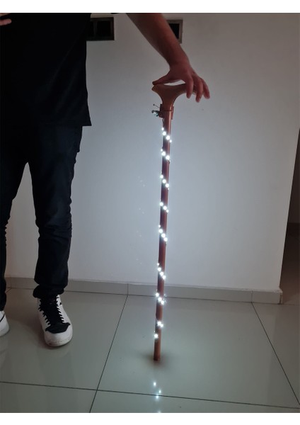 LED Işıklı Projesi Gece-Gündüz Sensörlü Baston modelleri