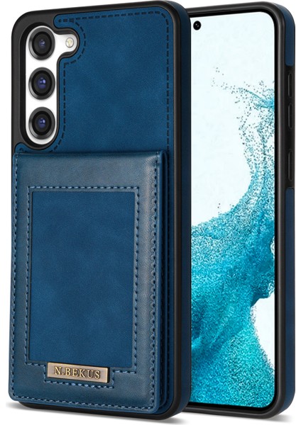 Samsung Galaxy S24 Kickstand Card Slots Case Rfıd Engelleme Deri Arka Kapak (Yurt Dışından)