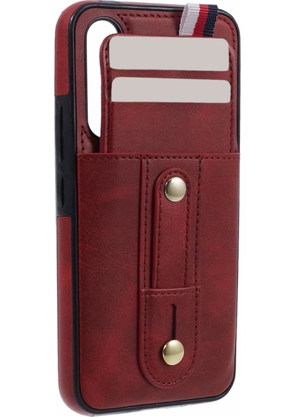 Samsung Galaxy S24+ Retro Pu Deri Kaplamalı Tpu Kart Yuvalı Arka Kapak (Yurt Dışından)