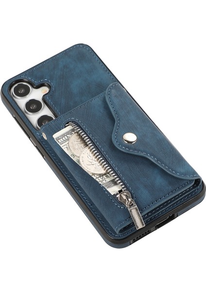 Samsung Galaxy S24+ Cep Telefonu Kılıf Kart Çantası Pu Deri+ Tpu Kapak 2 Kayış (Yurt Dışından) fırsatları