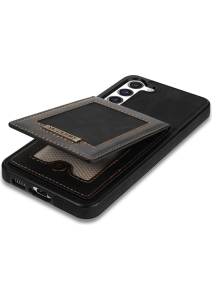 Samsung Galaxy S24 Kickstand Card Slots Case Rfıd Engelleme Deri Arka Kapak (Yurt Dışından) modelleri