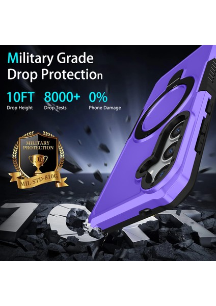 Samsung Galaxy S24 Telefon Kapağı Tpu+Pc Çift Katmanlı Yüzük Kickstand Anti-Drop Case (Yurt Dışından) fiyatları