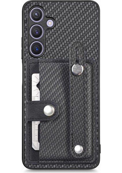 Samsung Galaxy S24+ Bileklik Kickstand Telefon Kapağı Kart Yuvaları ile (Yurt Dışından)