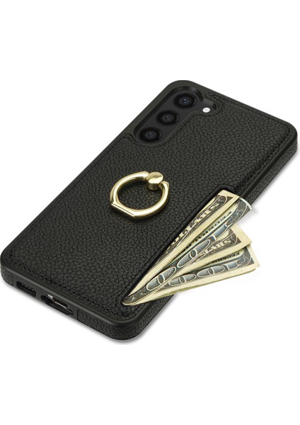 Samsung Galaxy S24+ Kart Tutucu Deri+ Tpu Ring Kickstand Cover (Yurt Dışından) modelleri