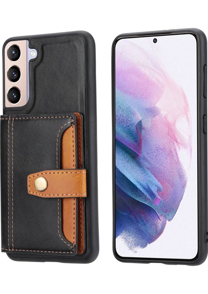Samsung Galaxy S24+ Buzağı Doku Kartı Tutucu Pu Deri+ Tpu Kapak (Yurt Dışından)
