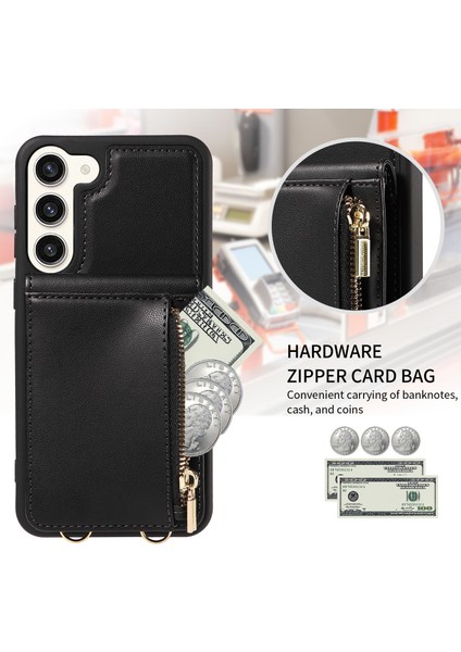 Samsung Galaxy S24+ Rfıd Engelleme Pu+ Tpu Kickstand Cüzdan Telefon Kapağı Kayışlarla (Yurt Dışından) indirimleri