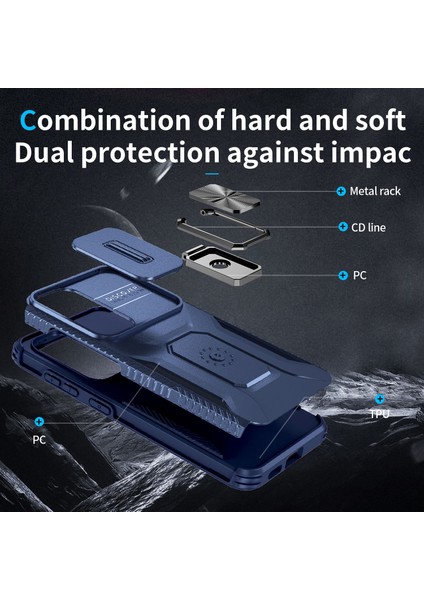 Samsung Galaxy S24 Kickstand Pc+Tpu Telefon Kapağı Desteği Manyetik Araba Montajı (Yurt Dışından) fırsatları