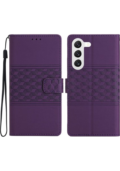 Samsung Galaxy S24 Baskılı Rhombus Cüzdan Telefon Kapağı (Yurt Dışından)