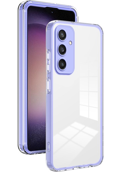 Samsung Galaxy S24+ Renkli Çerçeve Şeffaf Telefon Kapağı (Yurt Dışından)