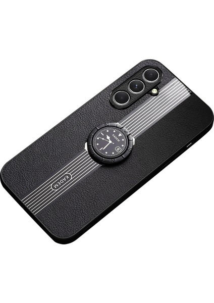 Samsung Galaxy S24+ Elektrokaplatma Yüzüğü Kickstand Anti-Cratch Telefon Kapağı (Yurt Dışından)