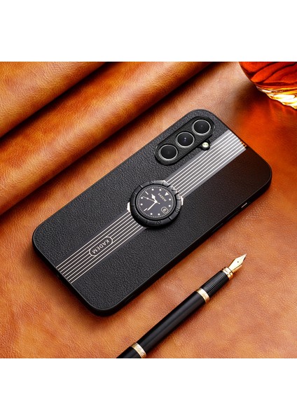 Samsung Galaxy S24+ Elektrokaplatma Yüzüğü Kickstand Anti-Cratch Telefon Kapağı (Yurt Dışından) modelleri