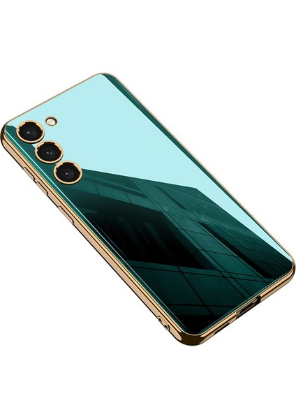 Samsung Galaxy S24 Telefon Kılıfı Temperlenmiş Cam+Pc+Tpu Elektrokaplatma Kenar Geri Kapak (Yurt Dışından)