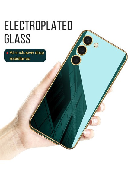 Samsung Galaxy S24 Telefon Kılıfı Temperlenmiş Cam+Pc+Tpu Elektrokaplatma Kenar Geri Kapak (Yurt Dışından) fiyatları