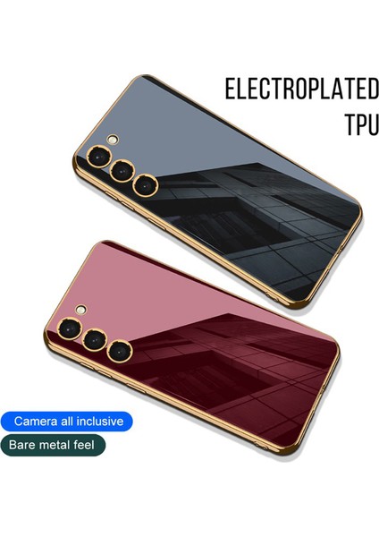 Samsung Galaxy S24 Telefon Kılıfı Temperlenmiş Cam+Pc+Tpu Elektrokaplatma Kenar Geri Kapak (Yurt Dışından) fırsatları